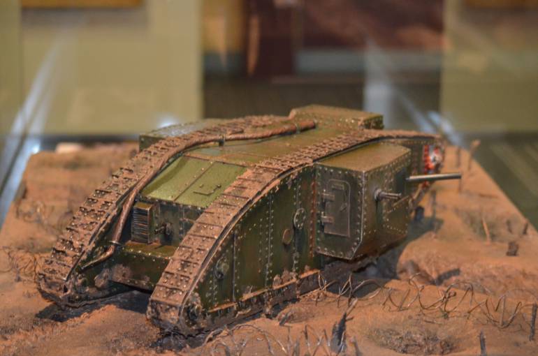 A model of a British tank